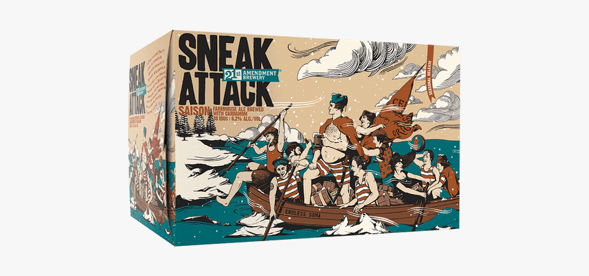 21st Amendment Sneak Attack Saison - Sneak Attack Saison - 21st Amendment Brewery, HD Png Download