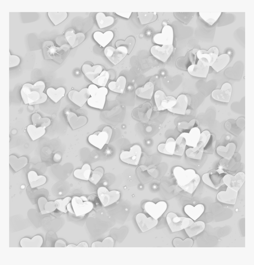 #hearts #confetti #filter #blackandwhite #sticker - Heart, HD Png Download