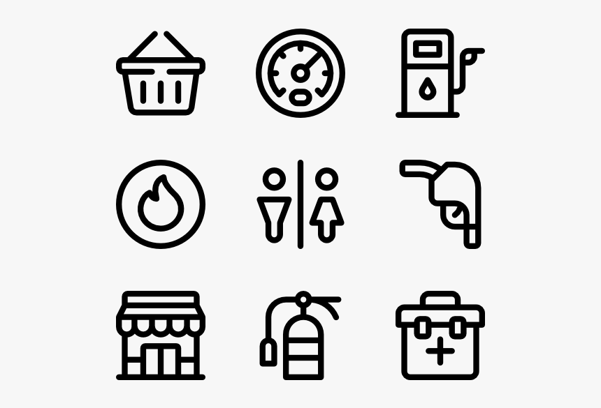 Gas Station Icon Line, HD Png Download