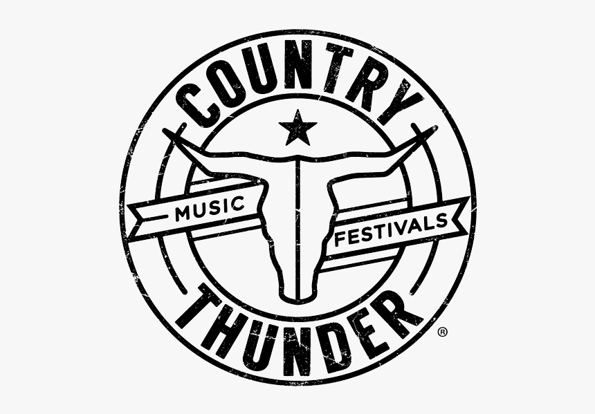 Ct Logo Round Black - Country Thunder Tickets, HD Png Download