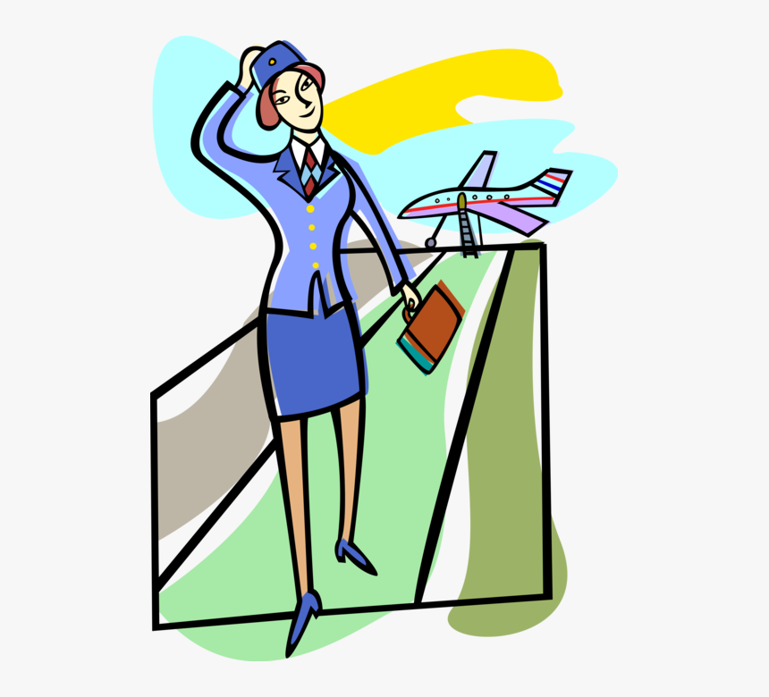 Transparent Flight Attendant Png - Flight Attendant Clip Arts, Png Download