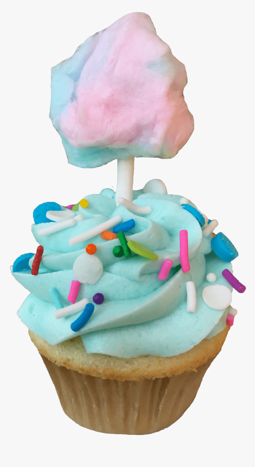 Transparent Cotton Candy Png - Cupcake, Png Download