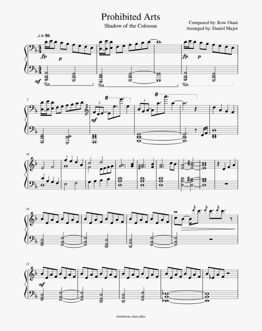 Grizzly Bear Sheet Music, HD Png Download