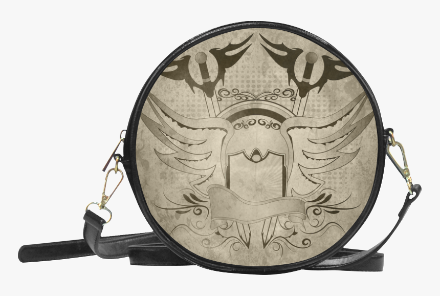 Vintage, Shield With Swords Round Sling Bag - Marinette Dupain Cheng Tasche, HD Png Download