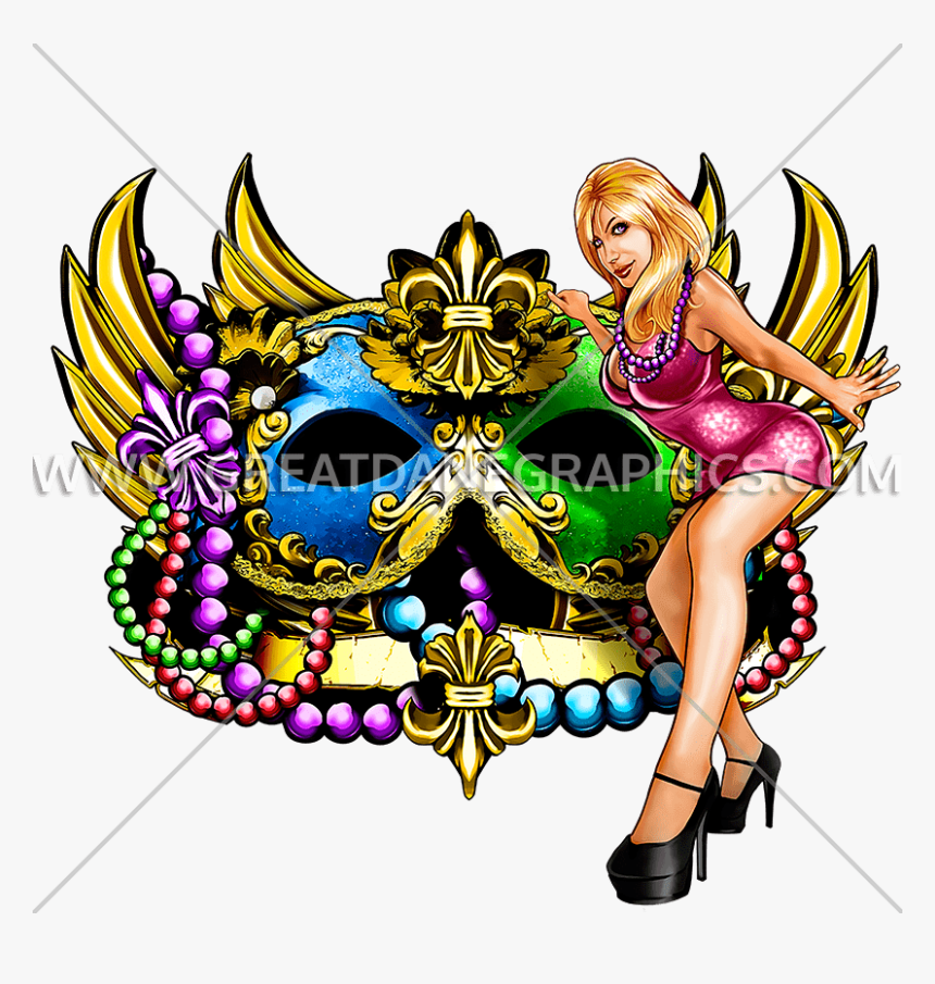 Festival Clipart Carnival Festival - Mardi Gra Mask On A T Shirt, HD Png Download