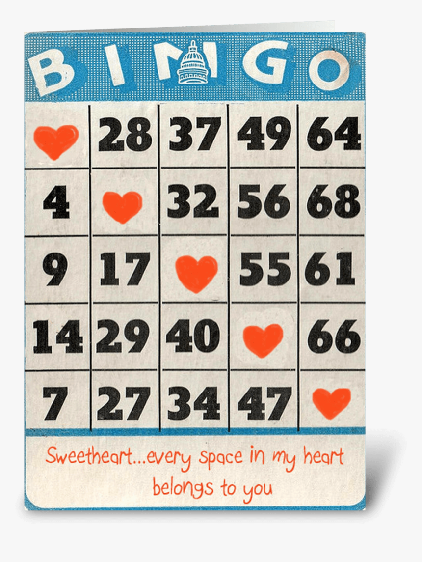 Bingo Love Greeting Card - Bingo Clip Art, HD Png Download