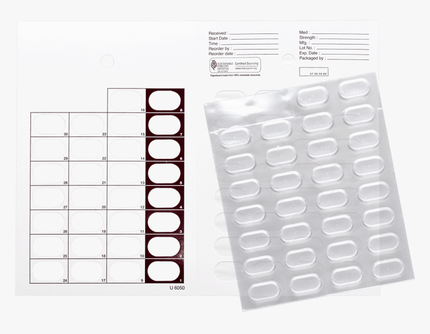 Unit Dose 2-piece Card & Blister - Plastic, HD Png Download