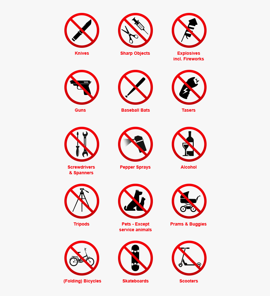 National Centre For The Performing Arts, Hd Png Download - Prohibited Items At Airport, Transparent Png