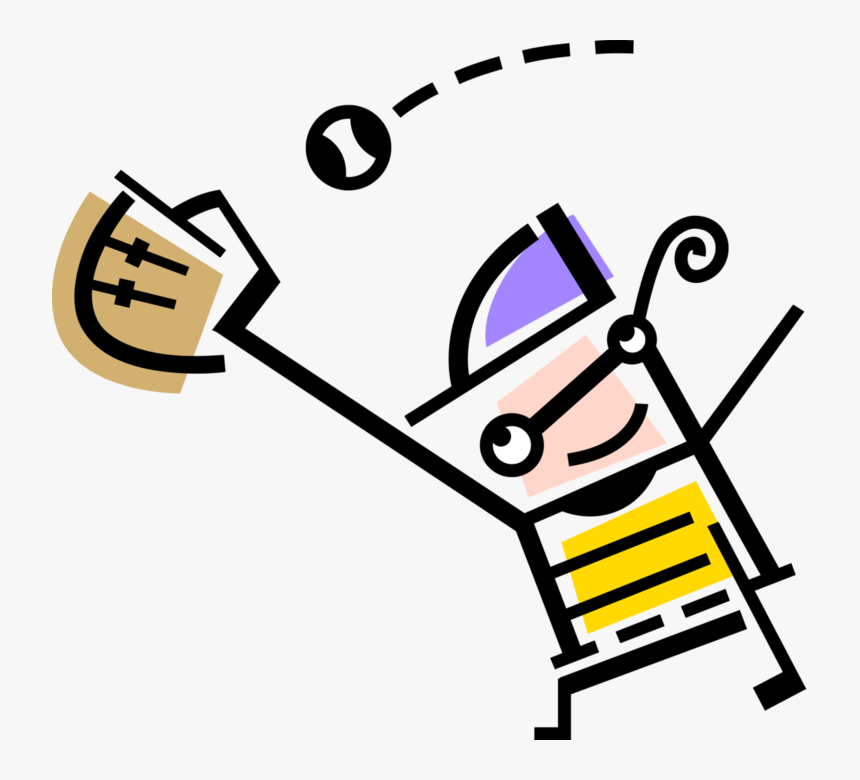 Vector Illustration Of American Pastime Sport Of Baseball, HD Png Download