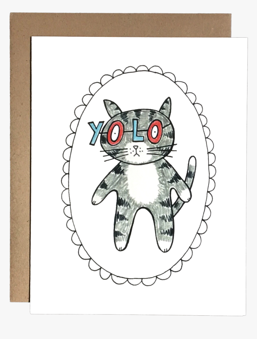 Yolo Cat - Cartoon, HD Png Download