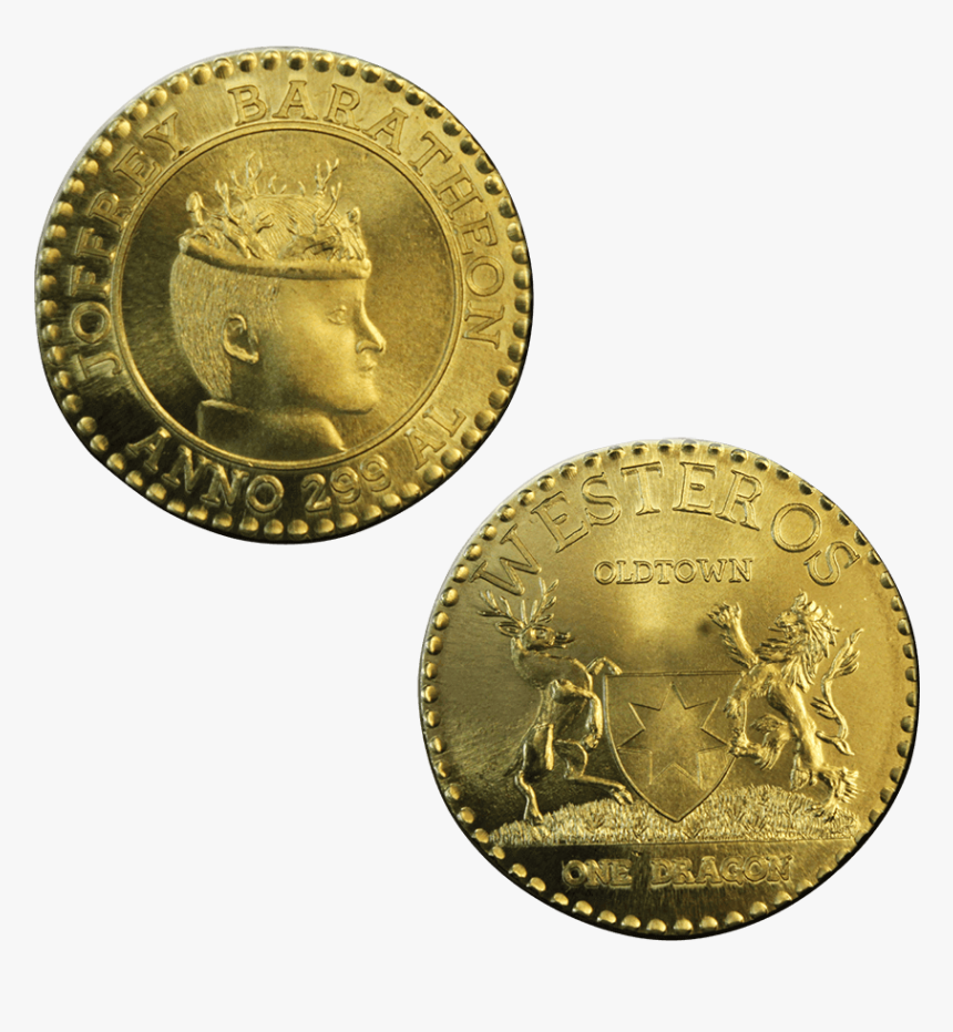 Joffrey Baratheon Golden Dragon - Gold Dragon Coin Westeros, HD Png Download