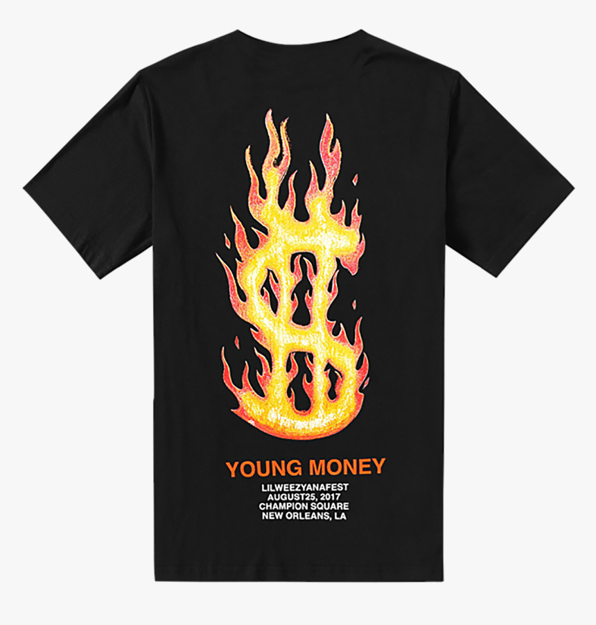 Lilweezyana Fest Logo T-shirt [black] - Flame, HD Png Download