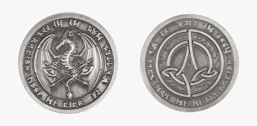 Set Of 10 Silver Fire Larp Coins - Illustration, HD Png Download