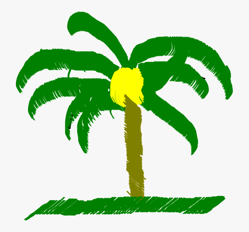 Clip Art Palm Trees Vector Graphics Openclipart Image - Tpalma Png, Transparent Png