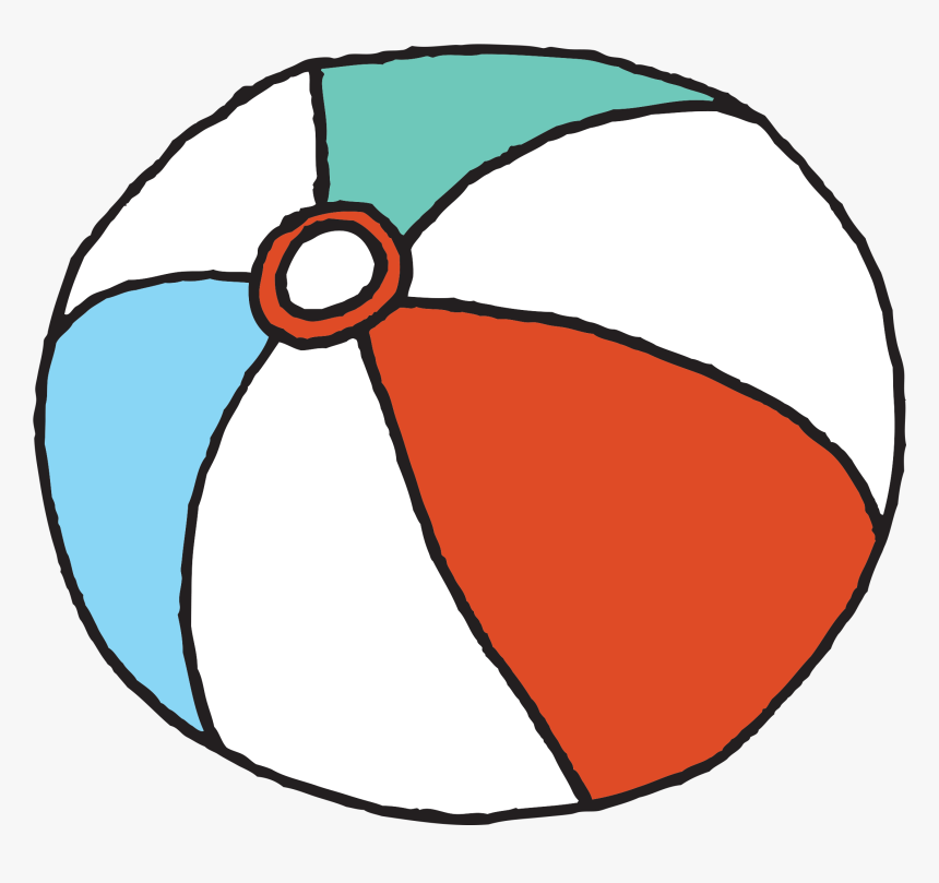 Beach Ball - Beach Ball Cartoon Png, Transparent Png