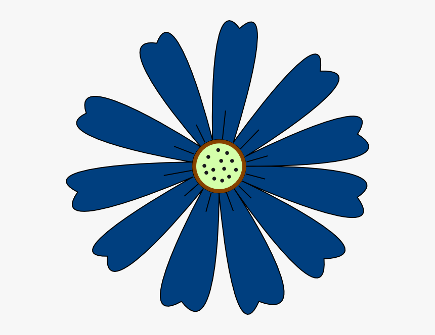 Transparent Blue Flower Border Png - Flower Clipart From Top, Png Download