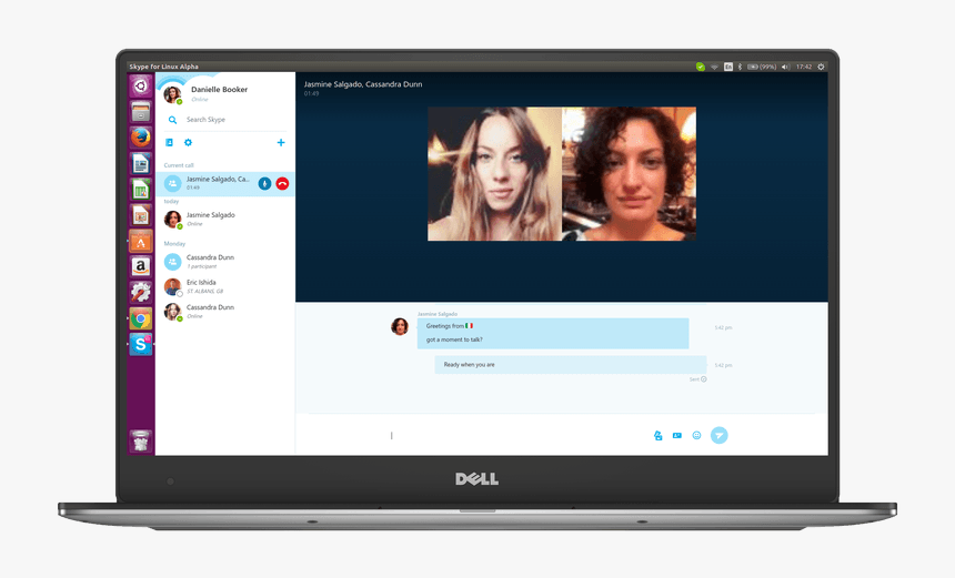 Skype Finally Arrives On Linux Again - Skype For Linux Screen, HD Png Download