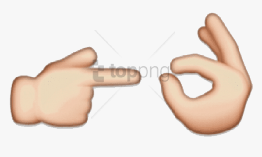 Boi Hand Emoji Png -download Images Background Toppng - Emoji Finger, Transparent Png