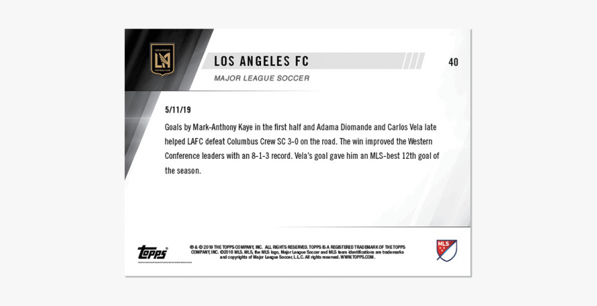 Mls Topps Now® Card - Topps, HD Png Download