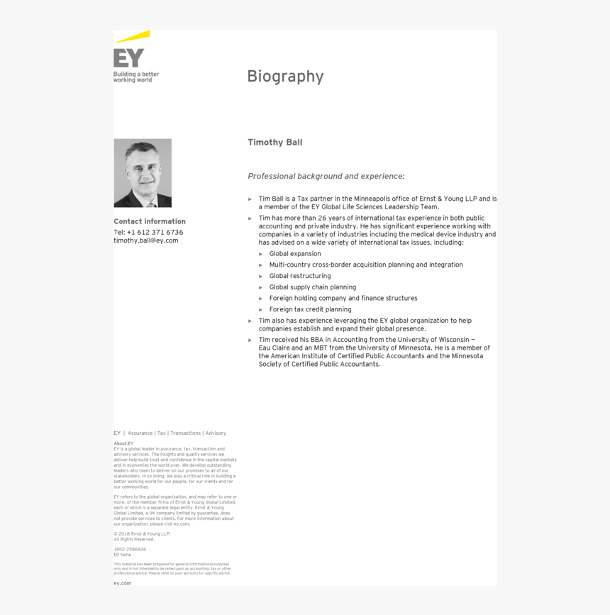 Ernst & Young, HD Png Download