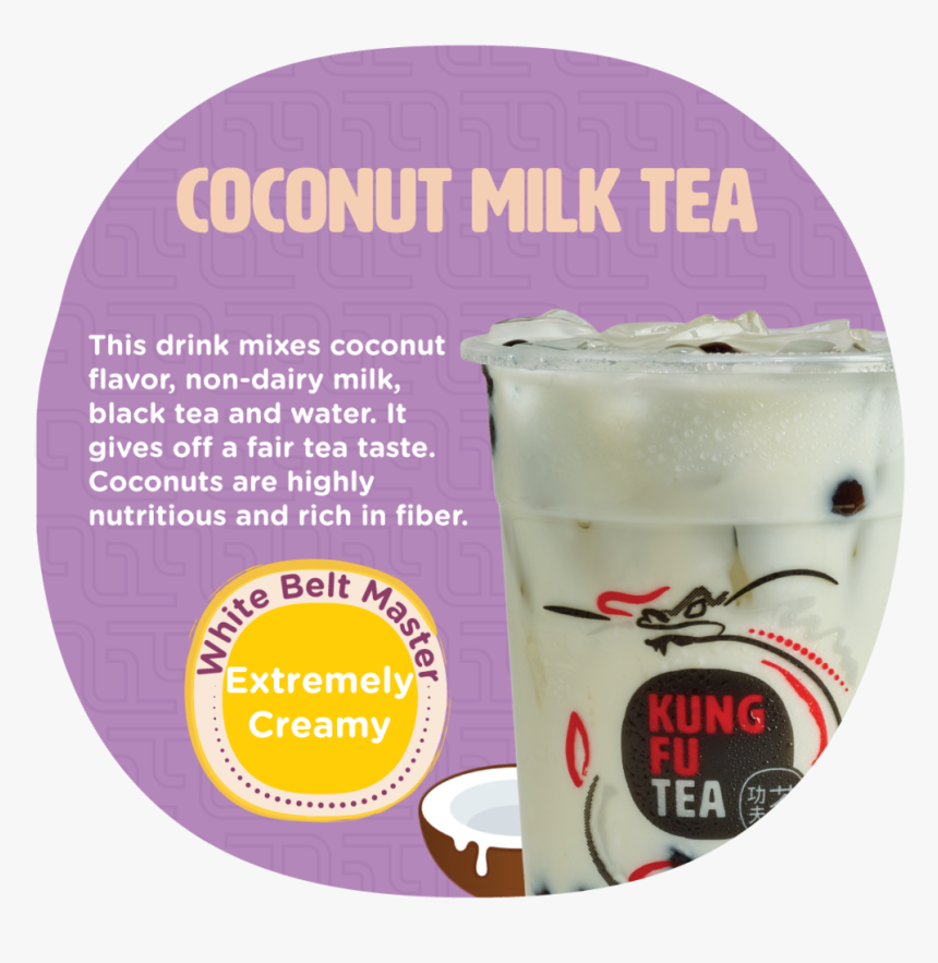 Coconut Milk Tea Back - Frappé Coffee, HD Png Download
