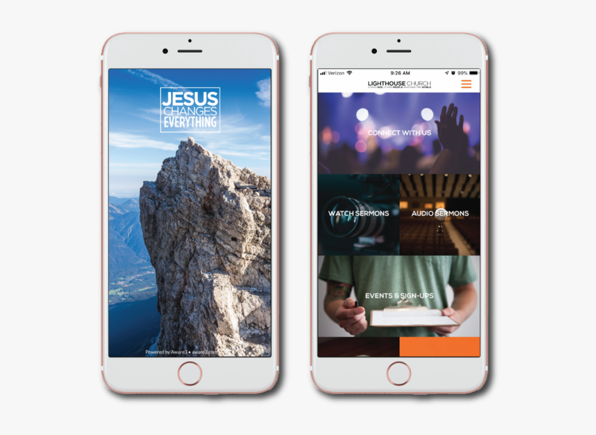 Church App Mockup Website - Mockup, HD Png Download