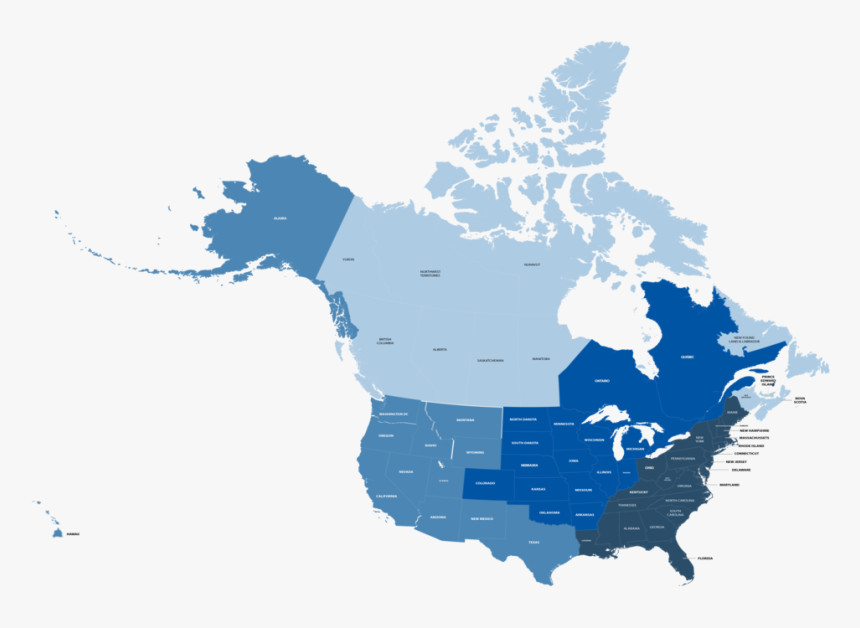 North American Map - Map Of Canada, HD Png Download