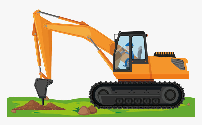 Transparent Construction Equipment Png - Heavy Equipment Vehicle Drill, Png Download