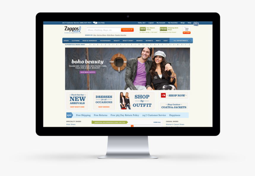 Zappos Ab Mac04 - Website, HD Png Download