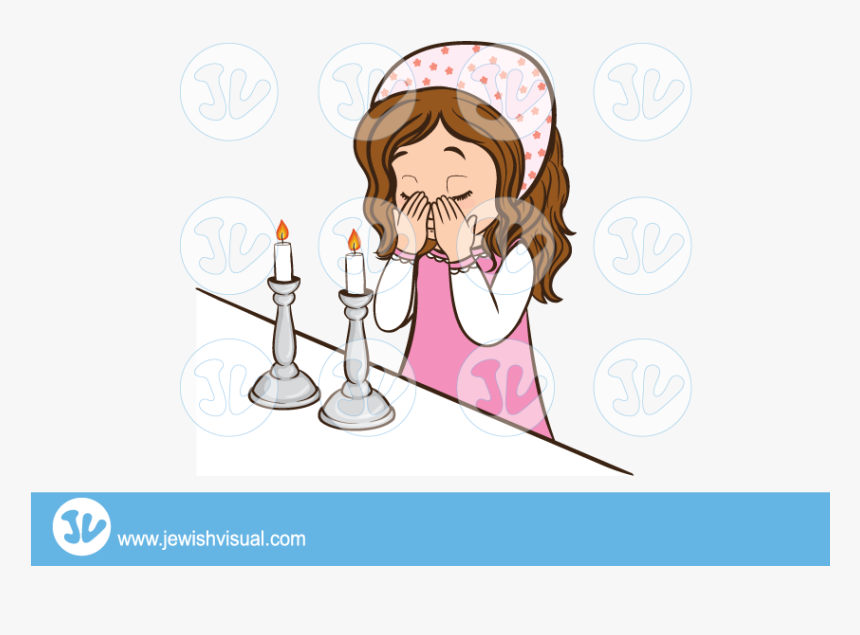 Shabbat Candles Clipart Shabbat Candles Cartoon, HD Png Download