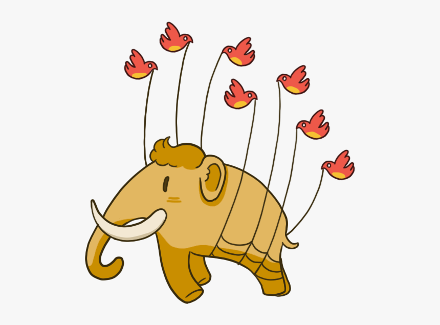 The Mastodon Mascot Is A Cute Elephant - Mastodon Mascot, HD Png Download