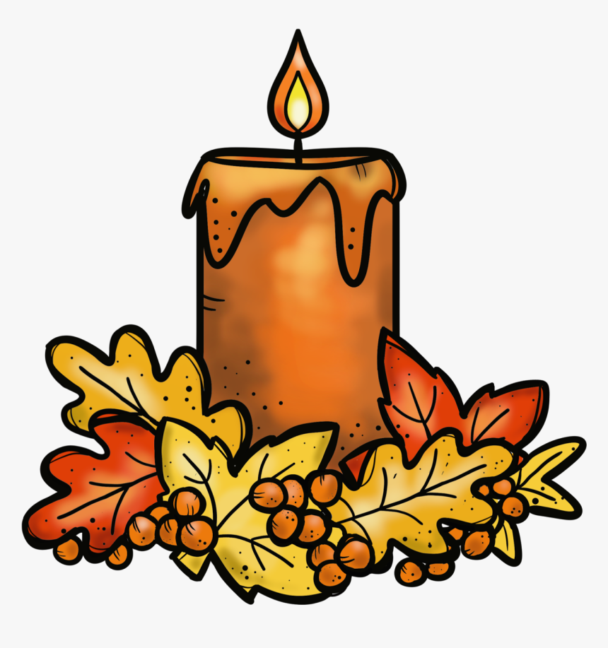 Thanksgiving Candle Cliparts - Thanksgiving Candle Clipart, HD Png Download