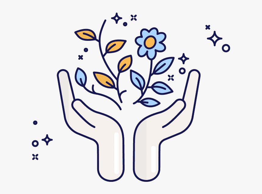 Icon Of Hands Open Cradling Growing Plant And Flower - Louis Vuitton Multicolor Pochette Accessories, HD Png Download