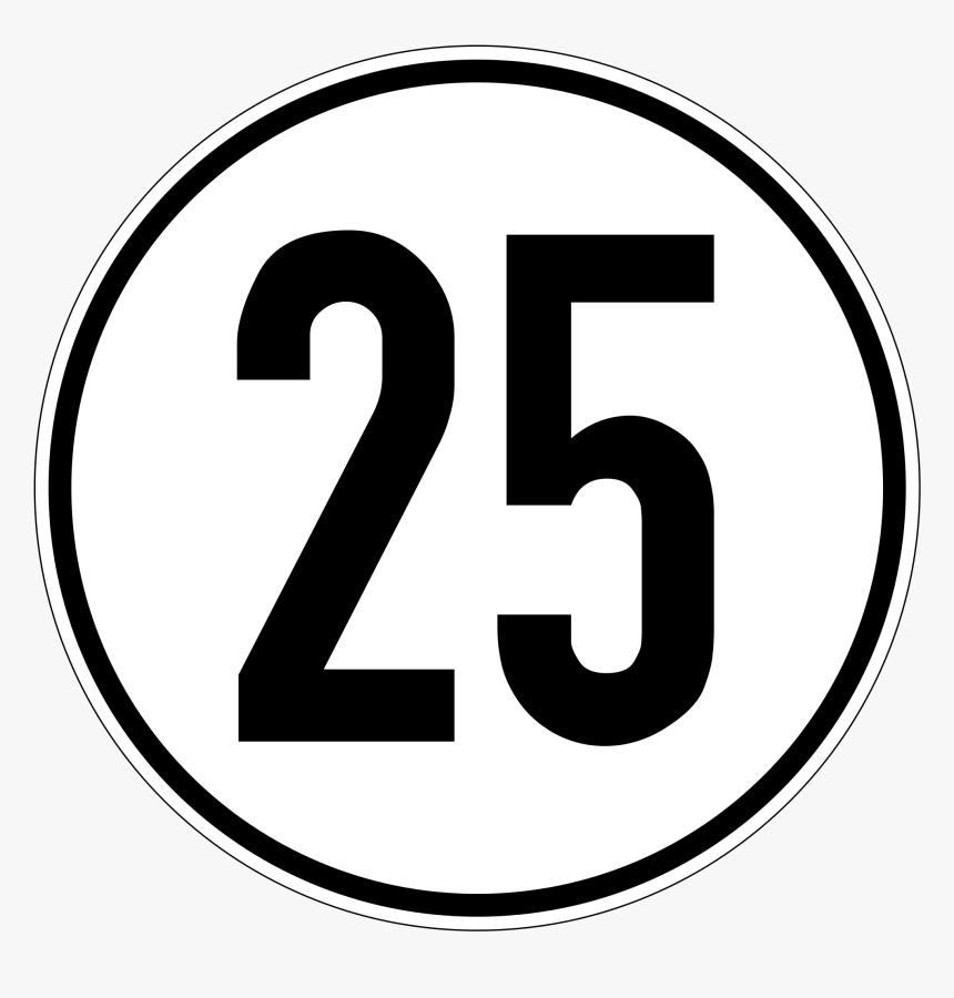 25 Number Png - Number 25 In Circle, Transparent Png