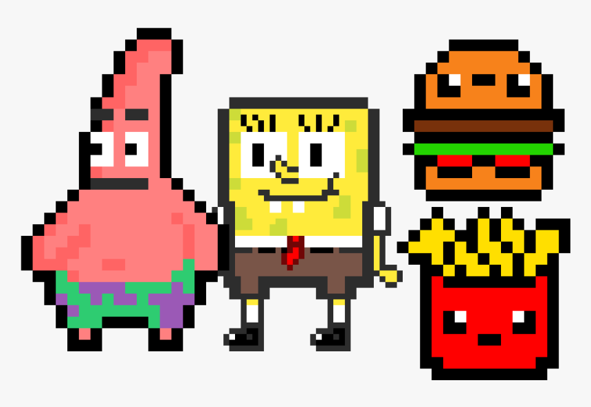 Spongebob And Patrick , Png Download - Patrick Spongebob Pixel Art, Transparent Png