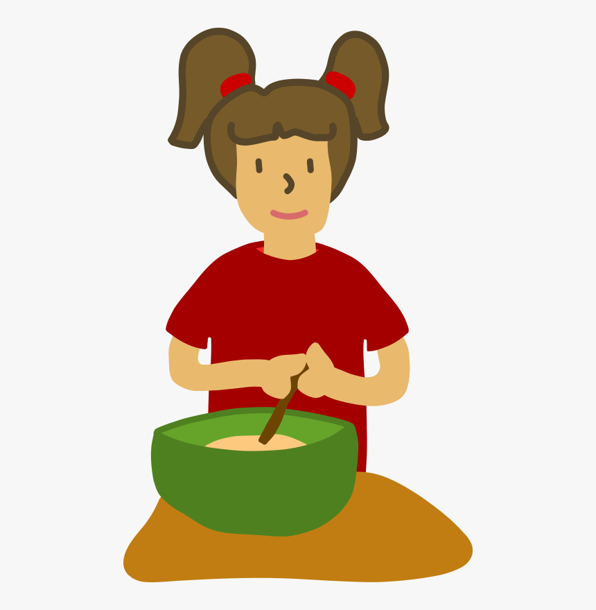 Step 2 - Person Mixing Bowl Clipart, HD Png Download