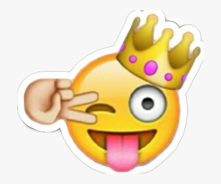Slaying Slay King Queen Emjoi Winky Winkyface - Emoji Girly, HD Png Download