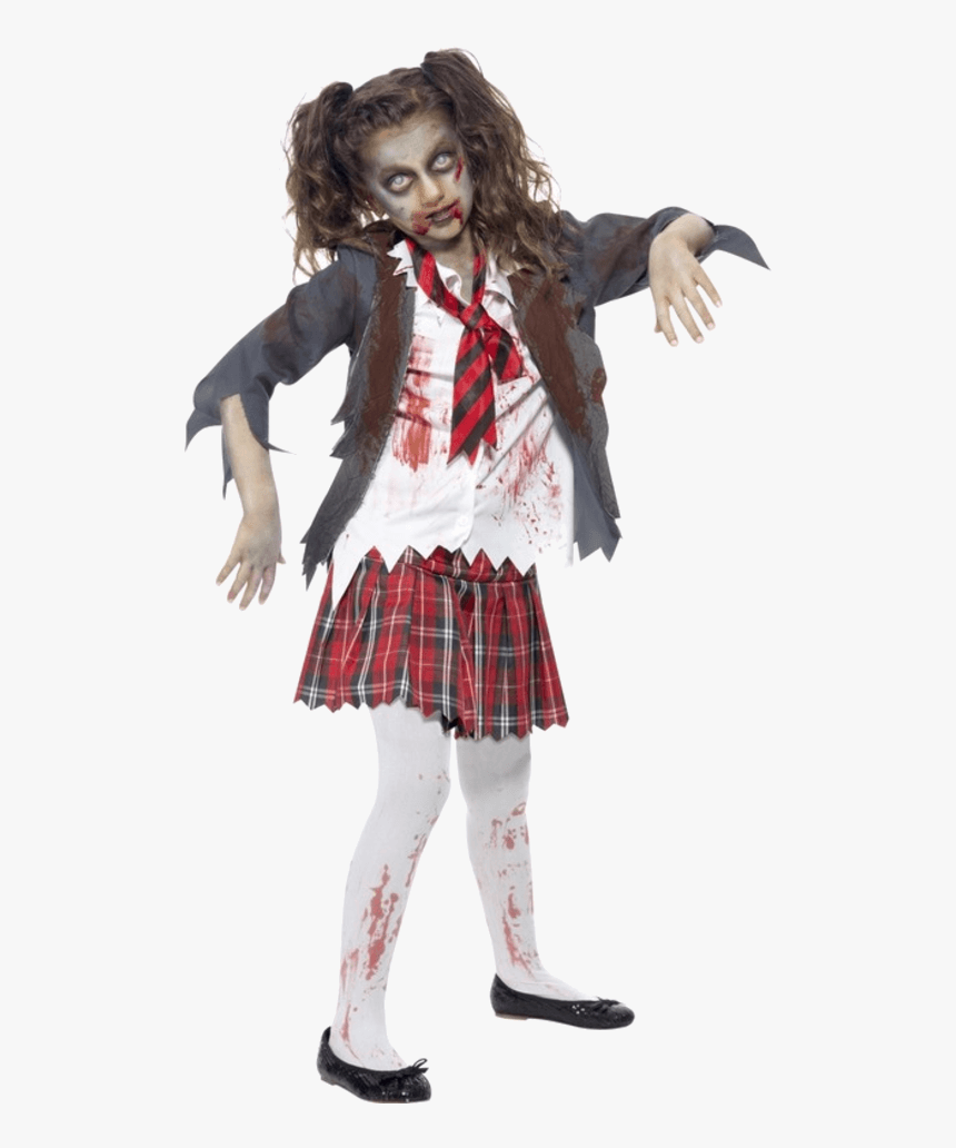 Zombie Girl Png - Halloween Girl Costumes, Transparent Png