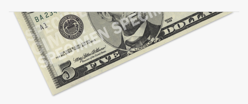 2000 $5 Raised Printing - Three Five Dollar Bills, HD Png Download