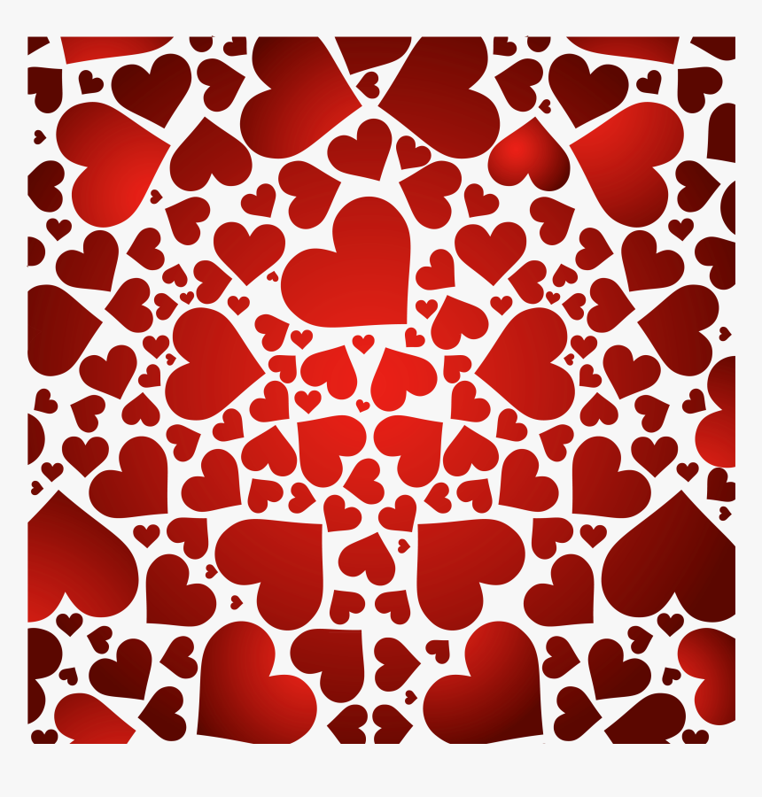 Hearts Decor Png Clipart - Red Background For Valentines Png, Transparent Png