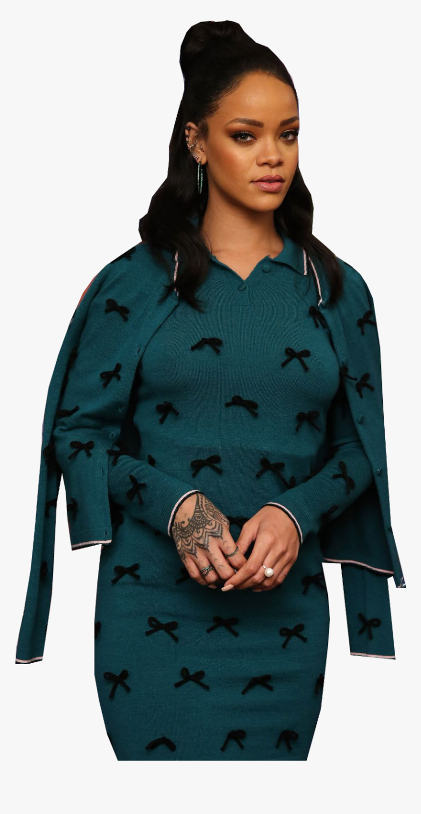 Transparent Rihanna Png - Rihanna Half Up Half Down Hairstyle, Png Download