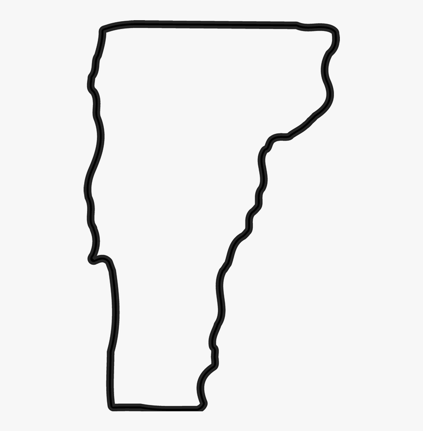 Vermont Outline Rubber Stamp - Vermont Outline Black And White, HD Png Download