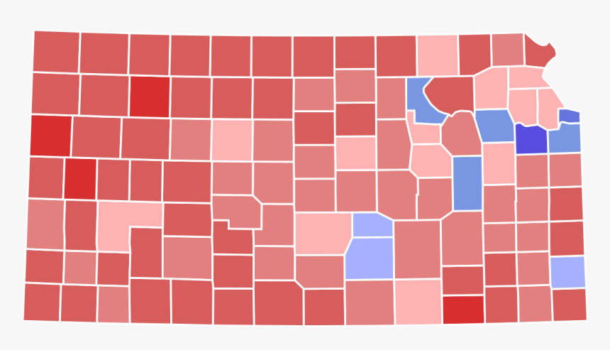 Kansas Governor Race By County, HD Png Download