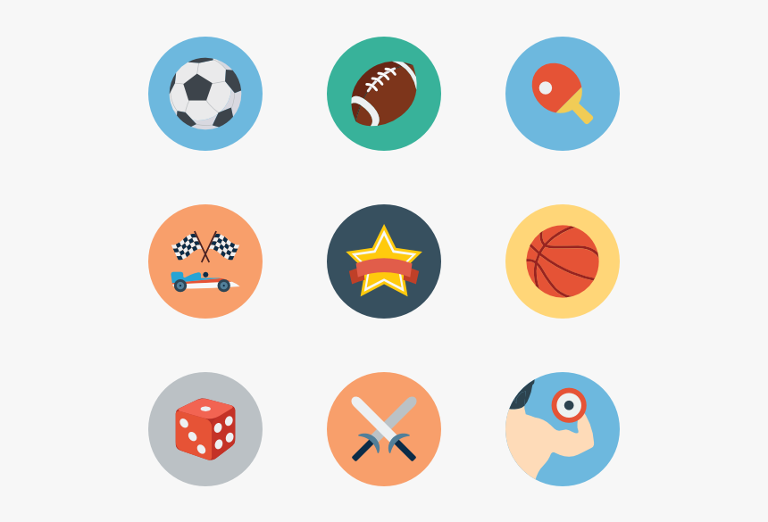 Basketball Badminton Soccer Icon Png, Transparent Png