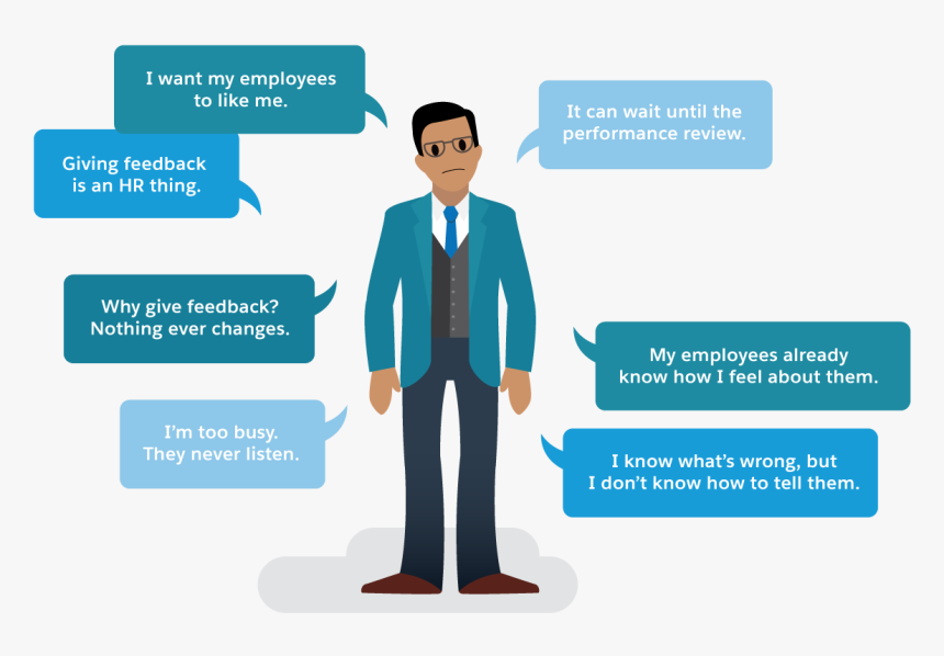 Why Aren T Managers Giving Feedback A Man With Thought - Businessperson, HD Png Download