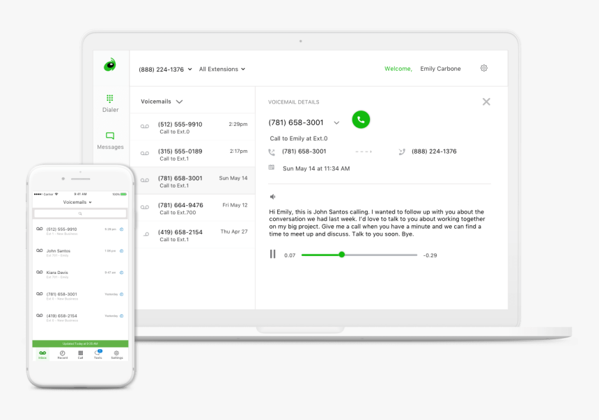 Voicemail Min Png - Voicemail Transcription Email, Transparent Png