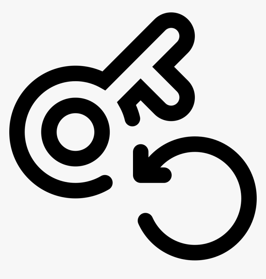 Text,font,symbol,clip Art,black And White,logo,trademark - Reset Password Icon Android, HD Png Download