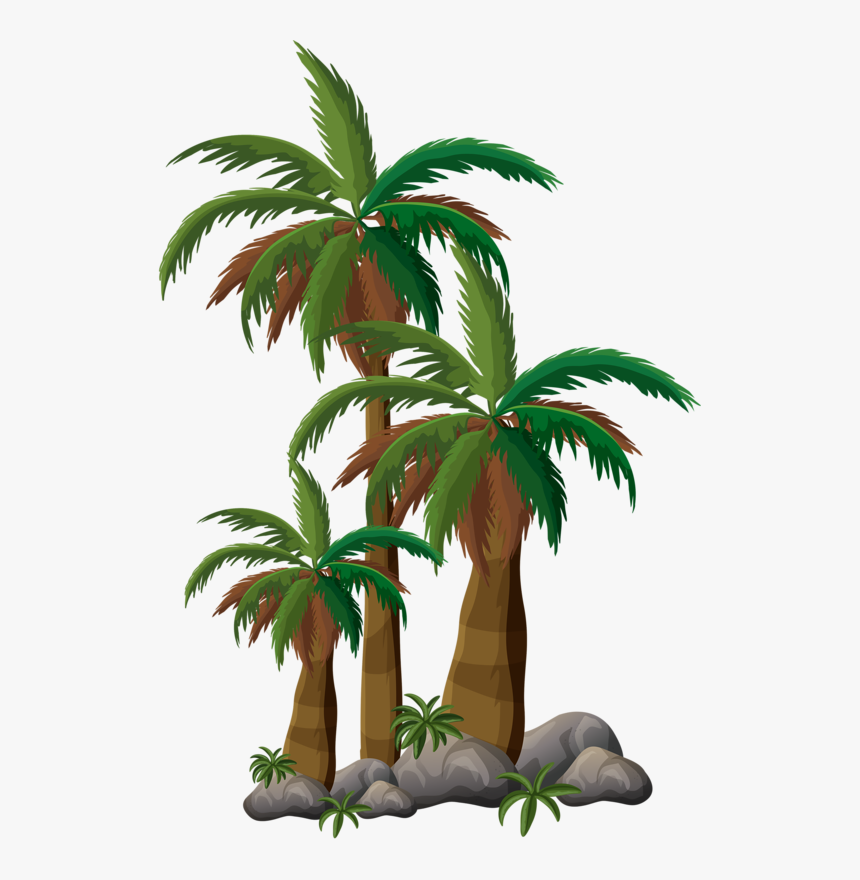 Stamp Clipart Palm Tree - Free Beach Sunrise Vector, HD Png Download