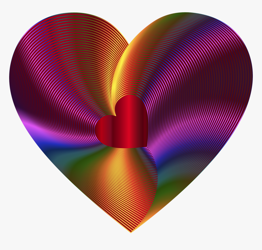 This Free Icons Png Design Of Golden Heart Of The Rainbow - Golden Red Heart, Transparent Png