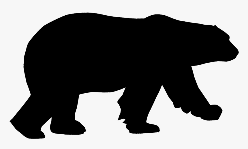 Animal Silhouette, Silhouette Clip Art - Polar Bear Walking Silhouette, HD Png Download